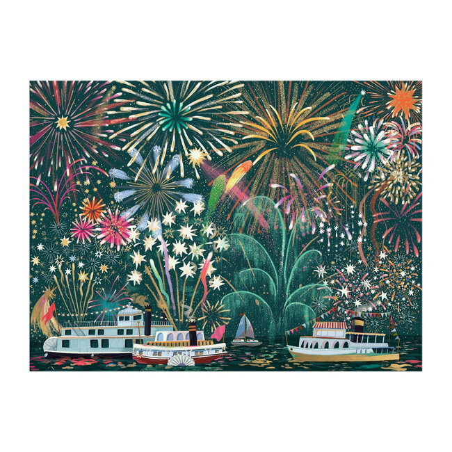 Galison/mudpuppy Fireworks Jubilee 1000 Piece Foil Puzzle