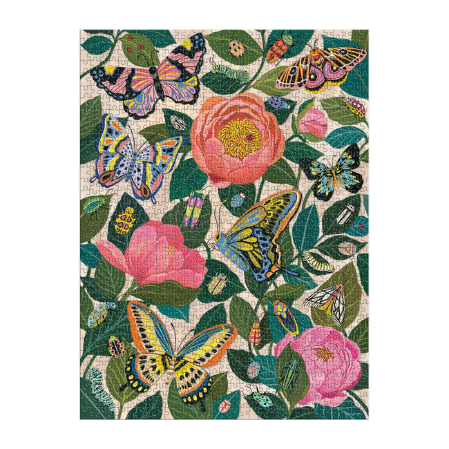 Galison/mudpuppy Between the Blooms 1000 Piece Foil Puzzle