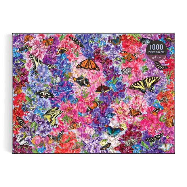 Galison/mudpuppy Troy Litten Butterflies In the Sweet Peas 1000 Piece Puzzle