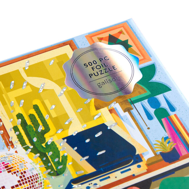 Galison/mudpuppy Disco Life 500 Piece Foil Puzzle