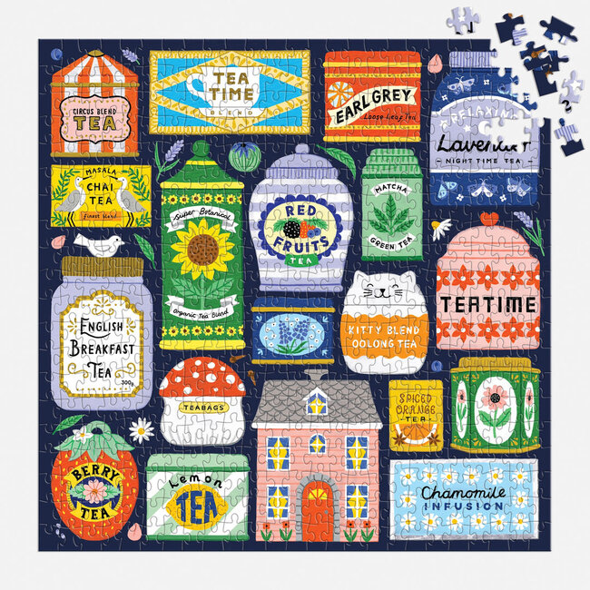 Galison/mudpuppy Spot Of Tea 500 Piece Puzzle