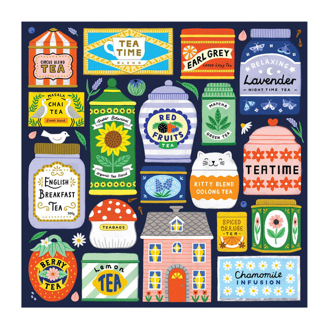 Galison/mudpuppy Spot Of Tea 500 Piece Puzzle