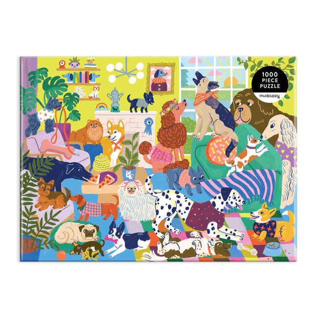 Galison/mudpuppy Good Dog Club 1000 Piece Family Puzzle