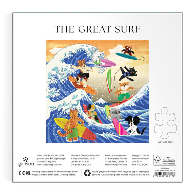 Galison/mudpuppy The Great Surf 500 Piece Puzzle