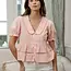 V-Neck Peter Pan Collar Top With Lace