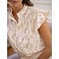 Sleeveless Ruffled Floral Blouse