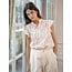 Sleeveless Ruffled Floral Blouse
