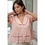 V-Neck Peter Pan Collar Top With Lace