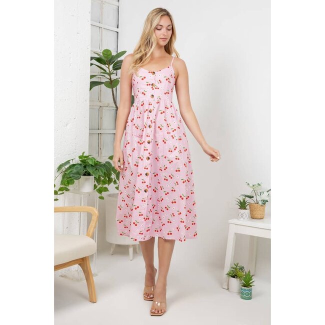 Cherry Print Cami Dress