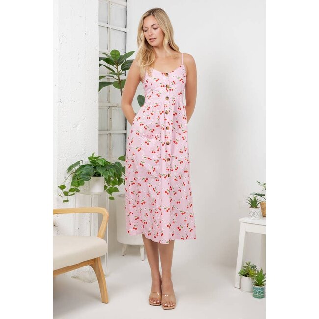 Cherry Print Cami Dress