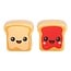 Kawaii Toast Salt and Pepper Shakers in Toaster Holder
