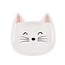 White Cat Face Trinket Dish