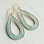 Silk Purse, Sow's Ear Art Nouveau Floral Sprig Hoop Earrings
