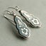 Silk Purse, Sow's Ear Forget Me Not Blue Victorian Drop Earrings