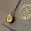 Silk Purse, Sow's Ear Small Brass Round Dandelion Locket Necklace