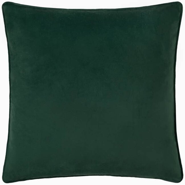 Odisha Exotic Bird Embroidered Cushion Emerald