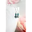 A Pocket of Posies Vintage Glass Earrings - Three Jewel - Blue Zircon and Pearl