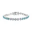 La Kaiser Silver Heart On Heart Tennis Bracelet