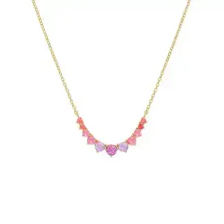La Kaiser Pink Opal Ombre Cascade Necklace