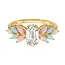 La Kaiser Pink Opal Ombre and Topaz Lotus Ring