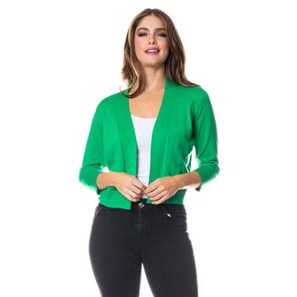 Nicki - Bolero Cardigan in Apple Green