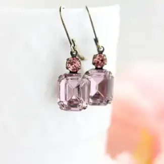 A Pocket of Posies Dusty Rose Pink Earrings
