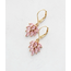 A Pocket of Posies Little Leaf Earrings Rhinestone Earrings- Short in Pink