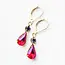 A Pocket of Posies Vintage Glass Teardrop Earrings - Aurora - Hot Pink Fuchsia