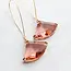 A Pocket of Posies Art Deco Earrings - Large Peach Glass