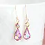 A Pocket of Posies Vintage Glass Teardrop Earrings - Aurora - Rose Pink