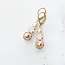 A Pocket of Posies Vintage Glass Earrings Three Jewel - Rose Water Opal