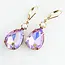 A Pocket of Posies Earrings in  Lavender Mauve Glass and Pearl