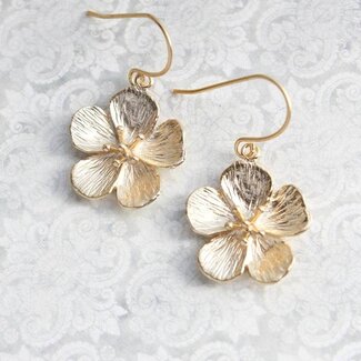 A Pocket of Posies Cherry Blossom Earrings Short in Gold