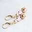 A Pocket of Posies Vintage Glass Earrings Three Jewel - Rose Water Opal