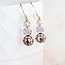 A Pocket of Posies Vintage Glass Earrings Three Jewel - Rose Water Opal
