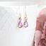 A Pocket of Posies Vintage Glass Teardrop Earrings - Aurora - Rose Pink
