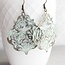 A Pocket of Posies Big Damask Filigree Earrings in  Sage Patina
