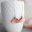A Pocket of Posies Art Deco Earrings - Large Peach Glass
