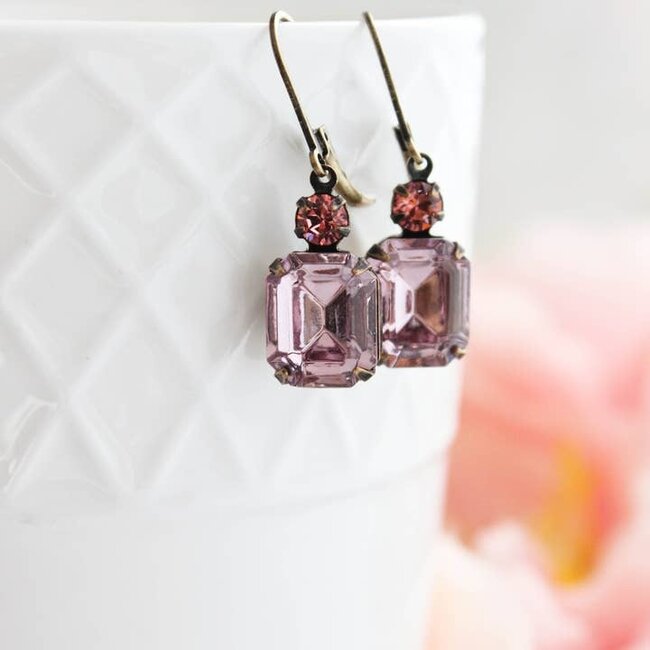 A Pocket of Posies Dusty Rose Pink Earrings