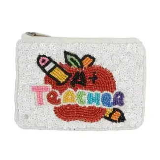 Coin Purse - Teacher Apple & Pencil