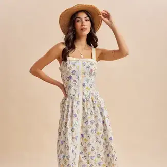 In Loom Floral Button Down Maxi Dress In Wildflower