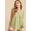 Darling Eyelet Top In Green Tea