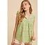 In Loom Darling Eyelet Top In Green Tea
