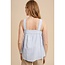 In Loom Button Back Smock Tank In Dove Grey