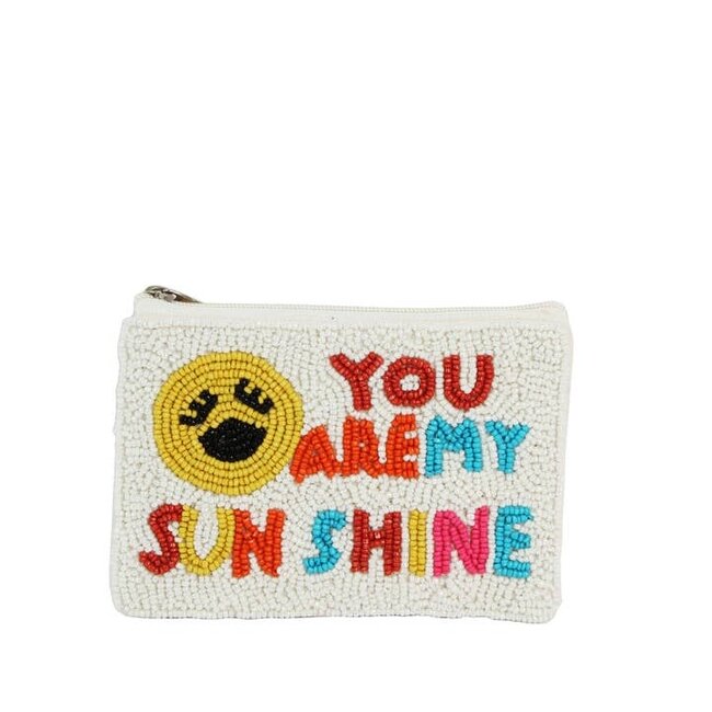 Beaded Coin Purse - You Are My Sunshine