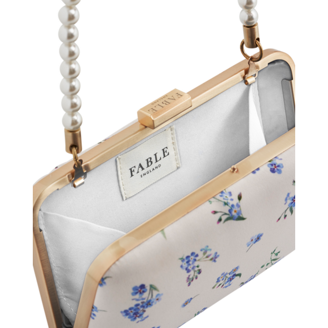 Fable England Forget Me Not - Cream Clutch