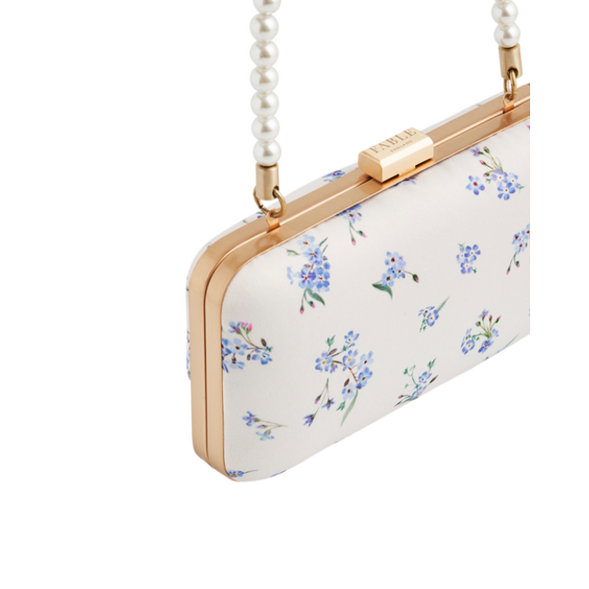 Fable England Forget Me Not - Cream Clutch