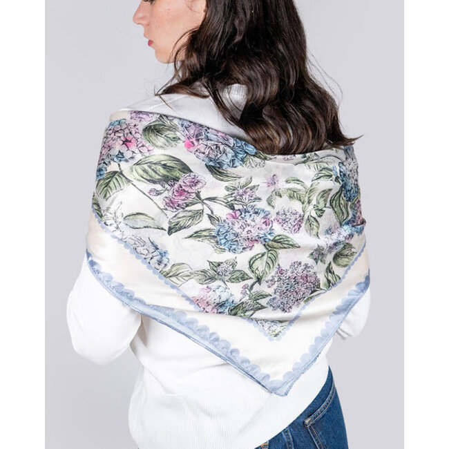 Fable England Hydrangea Square Scarf