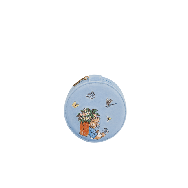 Fable England Peter Rabbit - Blue Embroidered Circle Jewellery Box