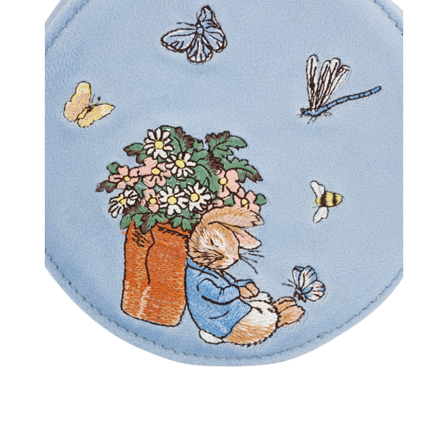Fable England Peter Rabbit - Blue Embroidered Circle Jewellery Box